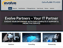 Tablet Screenshot of evolvepartners.com